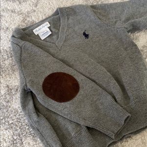 Ralph Lauren Vneck Sweater with Elbow Patches